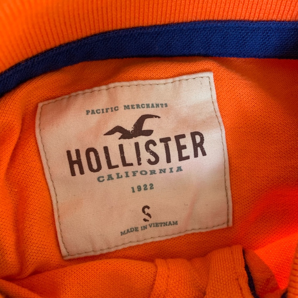 NWOT Hollister orange men’s polo shirt - Picture 4 of 4